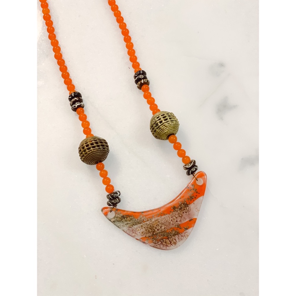 Artsy Resin Statement Necklace
